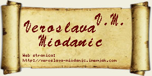 Veroslava Miodanić vizit kartica